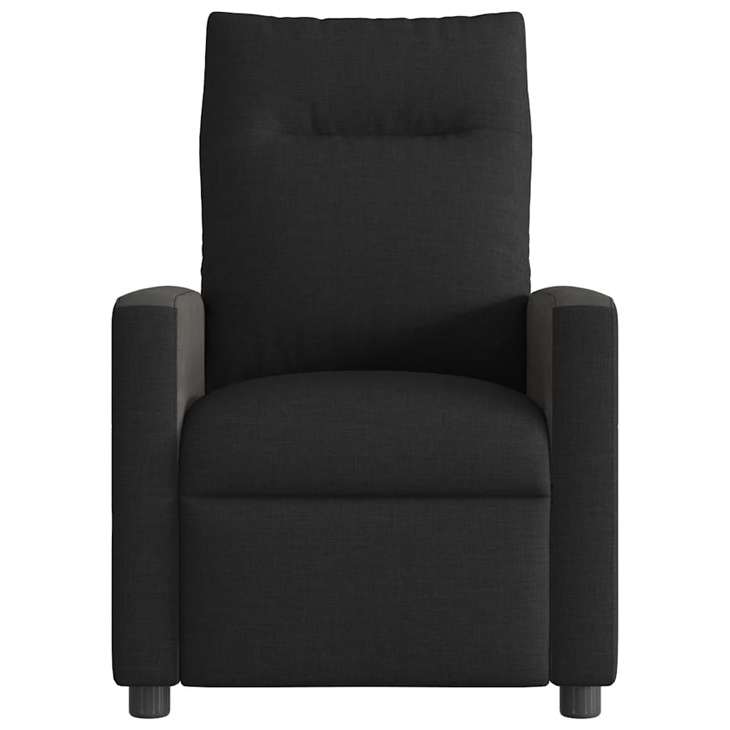 Fauteuil verstelbaar elektrisch stof zwart