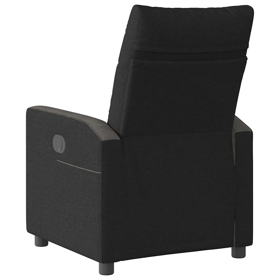 Fauteuil verstelbaar elektrisch stof zwart