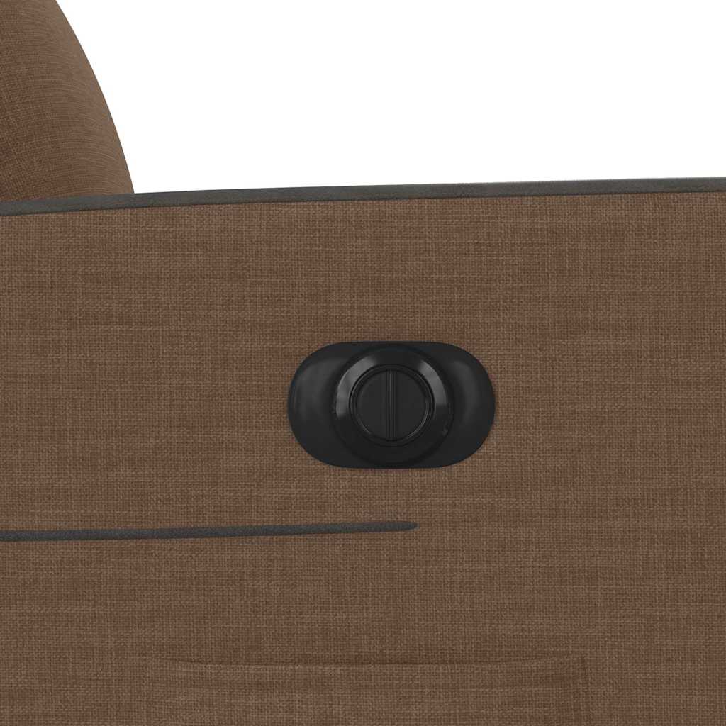 Fauteuil verstelbaar elektrisch stof bruin