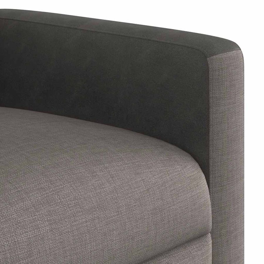 Fauteuil verstelbaar elektrisch stof taupe