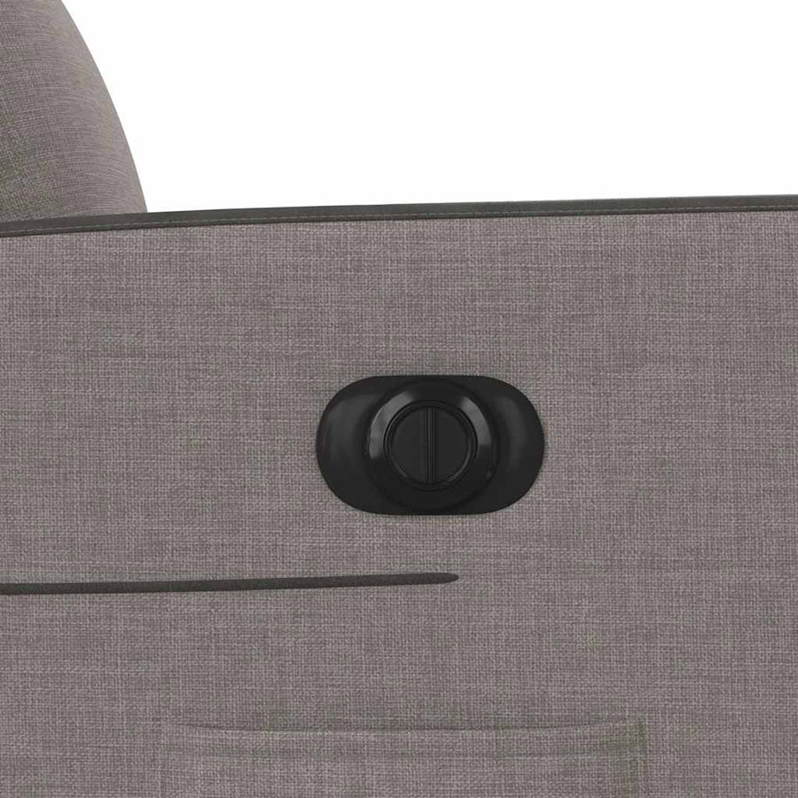 Fauteuil verstelbaar elektrisch stof taupe