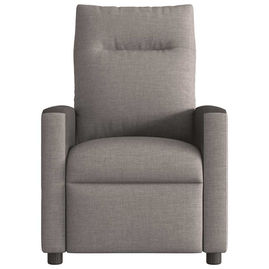Fauteuil verstelbaar elektrisch stof taupe