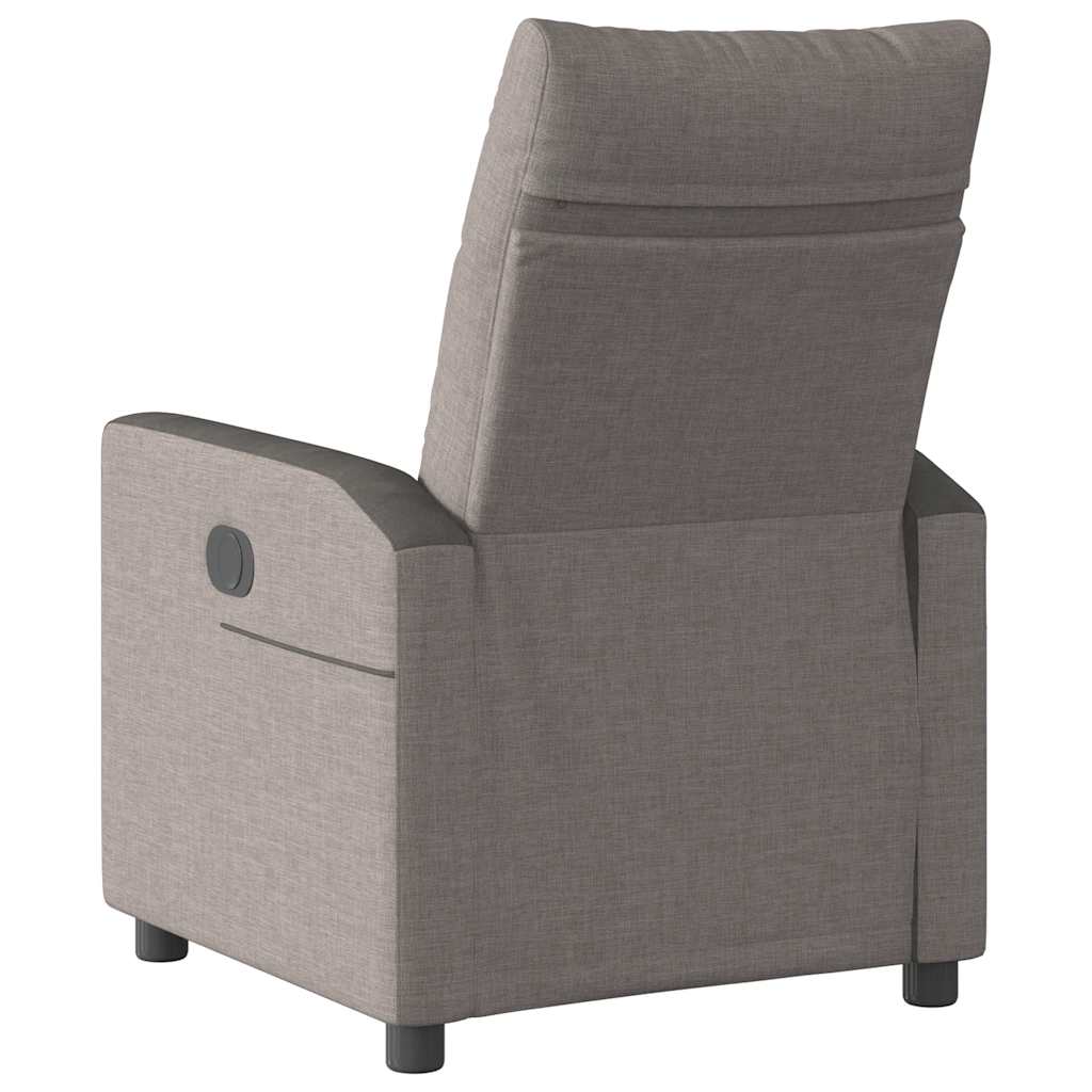 Fauteuil verstelbaar elektrisch stof taupe