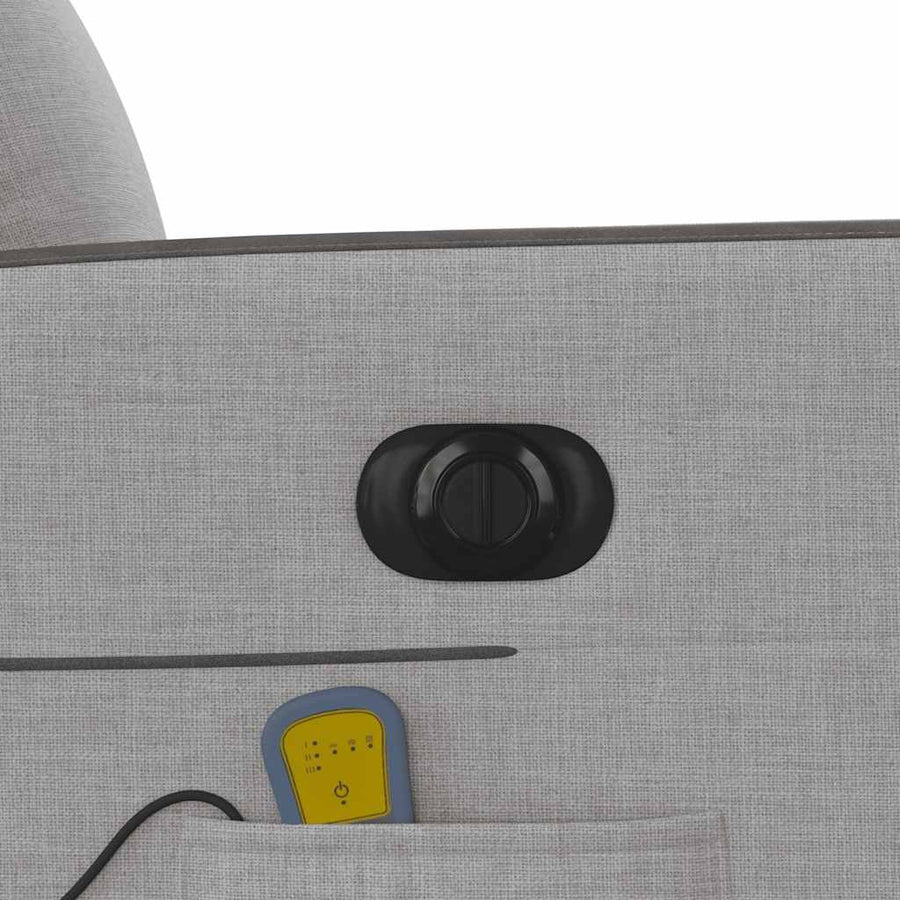 Massagestoel elektrisch verstelbaar stof wolk grijs