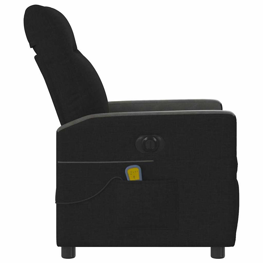 Massagestoel elektrisch verstelbaar stof zwart