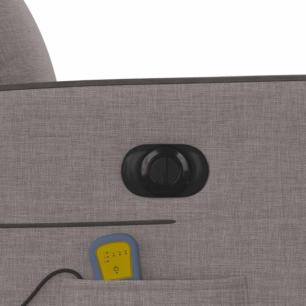 Massagestoel elektrisch verstelbaar stof taupe