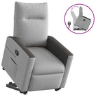 Recliner adjustable fabric cloud grey