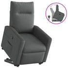 Recliner adjustable fabric dark grey