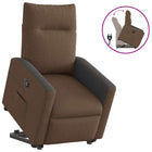 Riser recliner fabric brown
