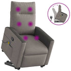 Sta-op massagestoel stof taupe
