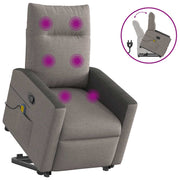 Sta-op massagestoel stof taupe