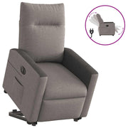 Sta-op-stoel elektrisch verstelbaar stof taupe 69x86x100 cm
