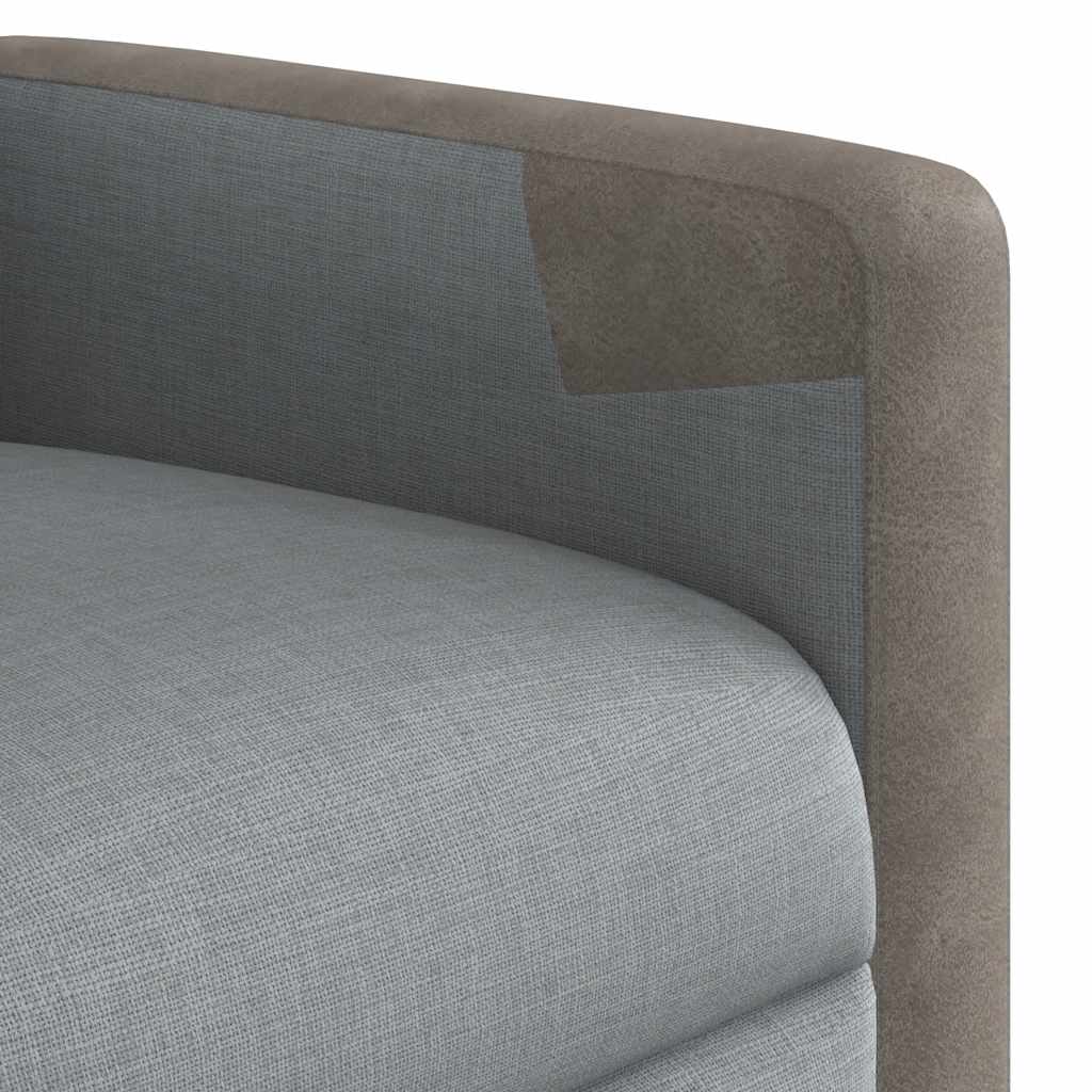 Fauteuil elektrisch verstelbaar stof lichtgrijs