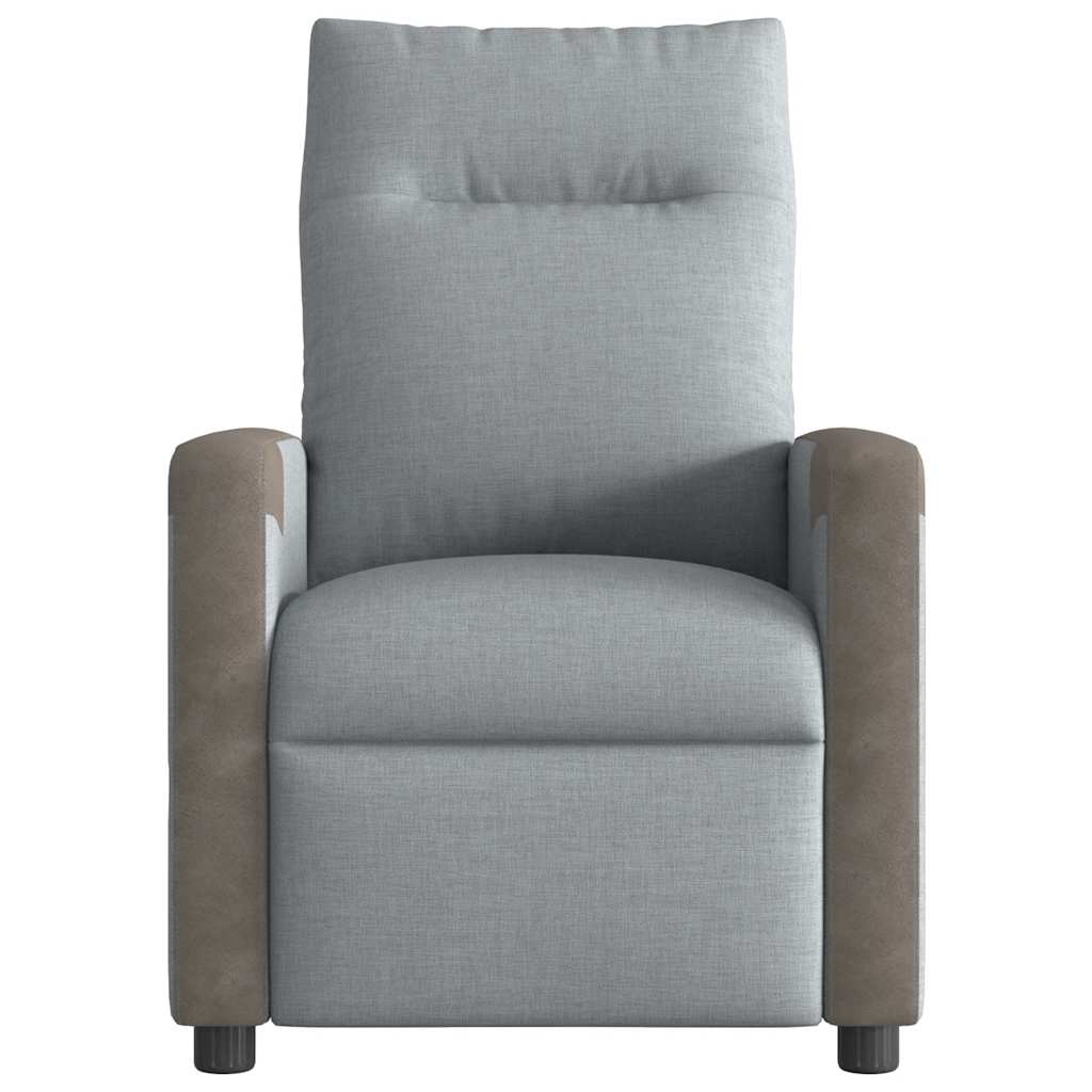 Fauteuil elektrisch verstelbaar stof lichtgrijs