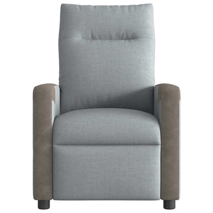 Fauteuil elektrisch verstelbaar stof lichtgrijs