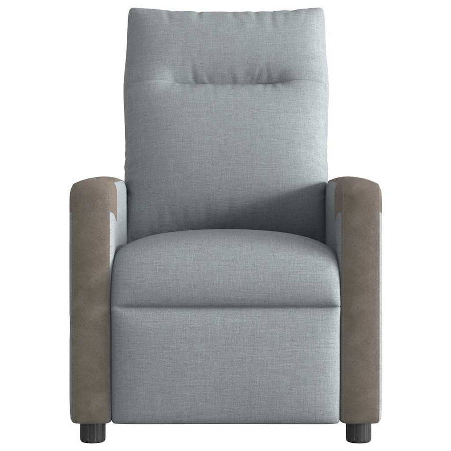 Fauteuil elektrisch verstelbaar stof lichtgrijs