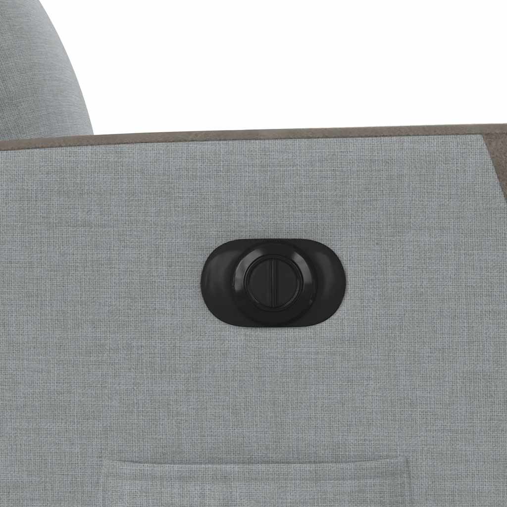 Fauteuil elektrisch verstelbaar stof lichtgrijs