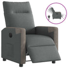 Armchair electric adjustable fabric dark gray