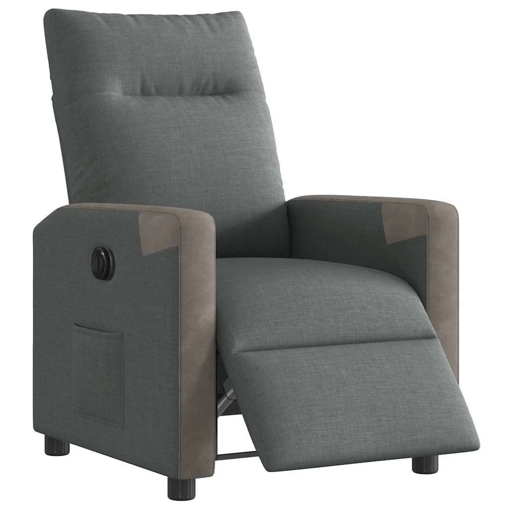 Fauteuil elektrisch verstelbaar stof donkergrijs