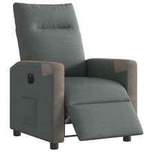 Fauteuil elektrisch verstelbaar stof donkergrijs