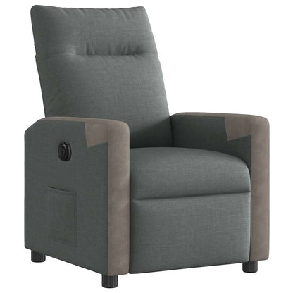 Fauteuil elektrisch verstelbaar stof donkergrijs
