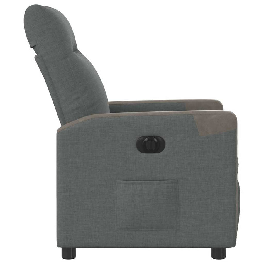 Fauteuil elektrisch verstelbaar stof donkergrijs