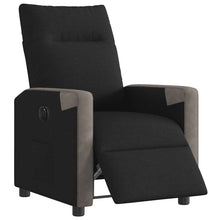 Fauteuil verstelbaar elektrisch stof zwart