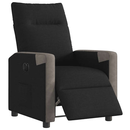 Fauteuil verstelbaar elektrisch stof zwart