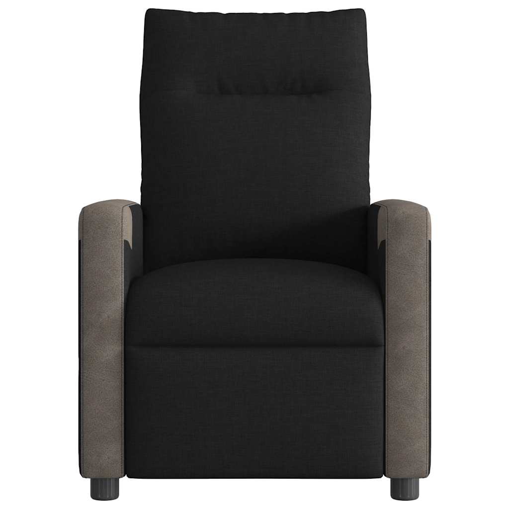 Fauteuil verstelbaar elektrisch stof zwart