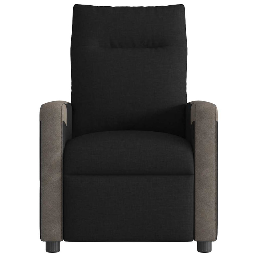 Fauteuil verstelbaar elektrisch stof zwart