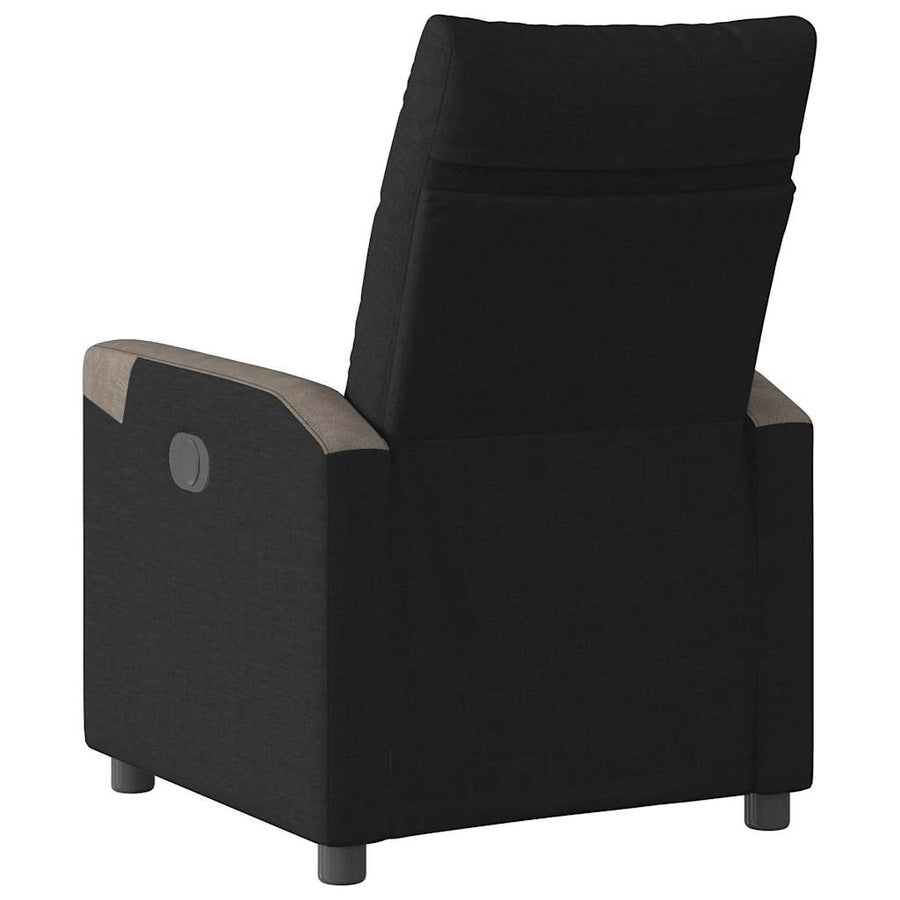 Fauteuil verstelbaar elektrisch stof zwart