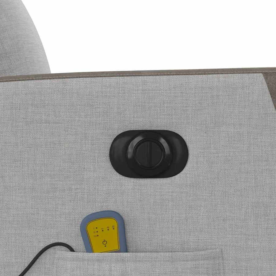 Massagestoel elektrisch verstelbaar stof wolk grijs