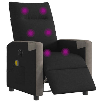 Massagestoel elektrisch verstelbaar stof zwart