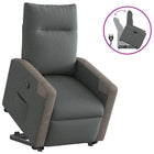 Recliner adjustable fabric dark grey