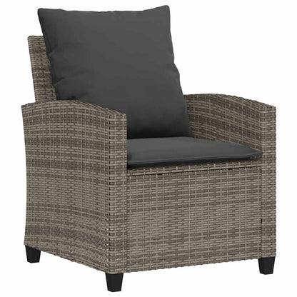 6-Delige Loungeset Met Kussens Poly Rattan Grijs Glas