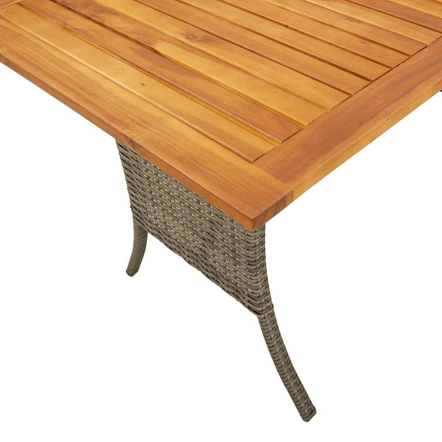 6-Delige Loungeset Met Kussens Poly Rattan Grijs Hout