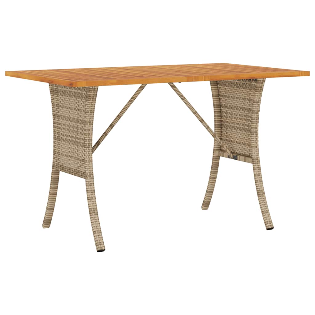 6-Delige Loungeset Met Kussens Poly Rattan Beige en grijs Hout