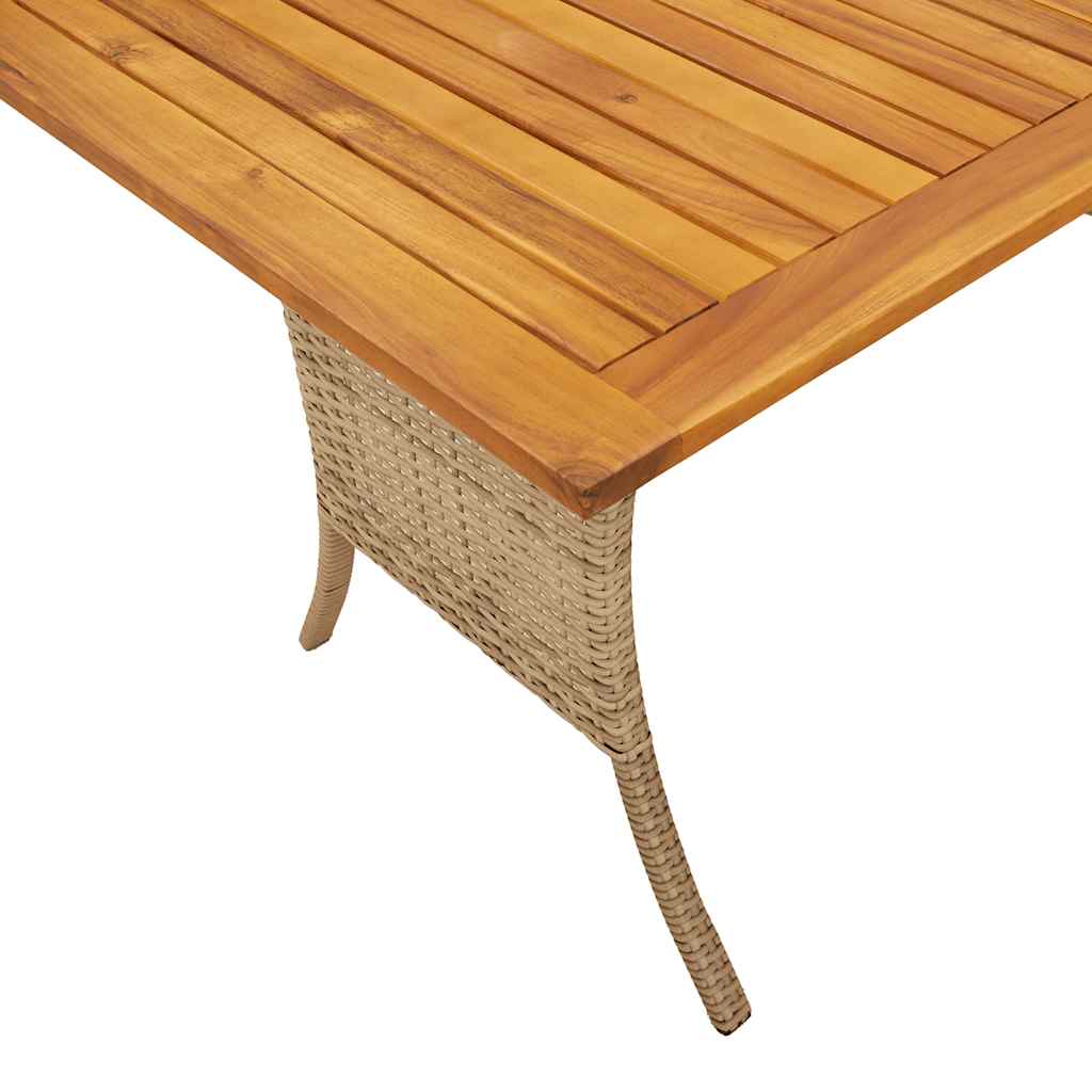 6-Delige Loungeset Met Kussens Poly Rattan Beige en grijs Hout