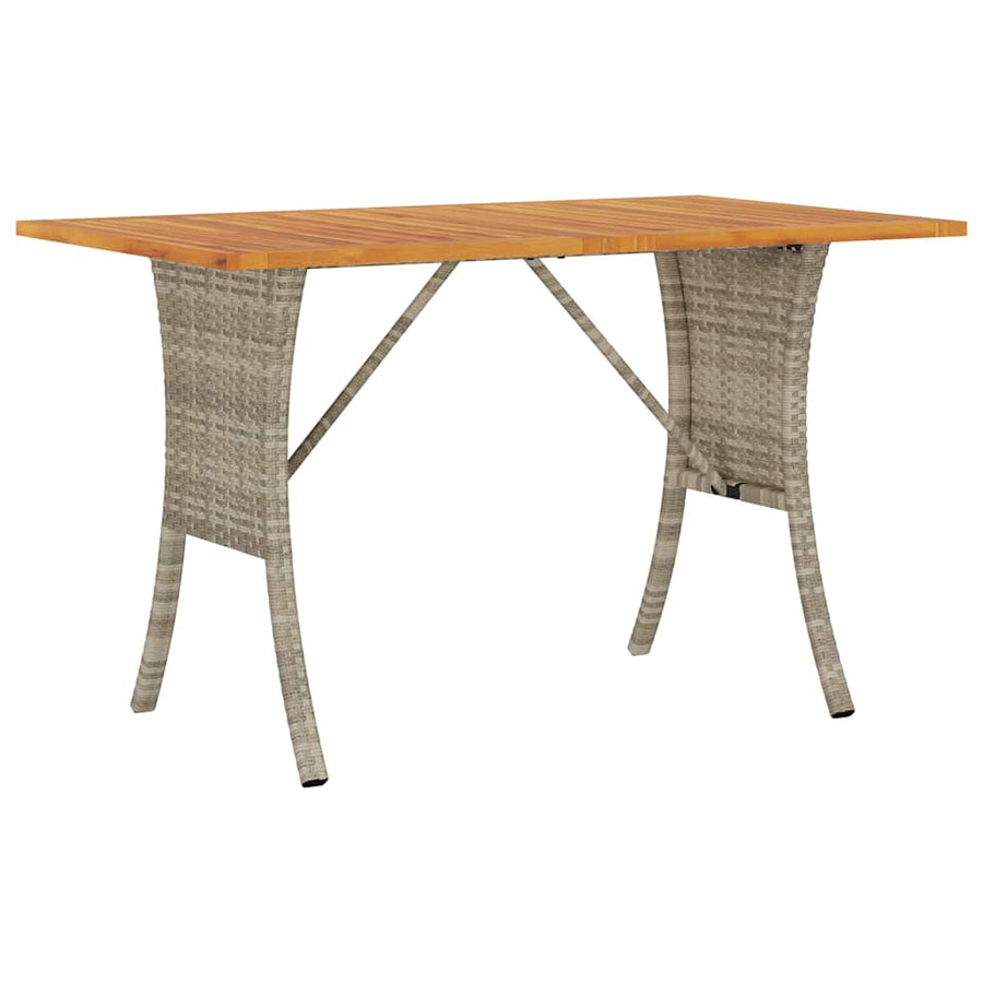 6-Delige Loungeset Met Kussens Poly Rattan Lichtgrijs Hout