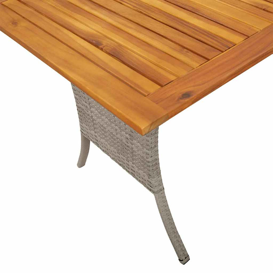 6-Delige Loungeset Met Kussens Poly Rattan Lichtgrijs Hout