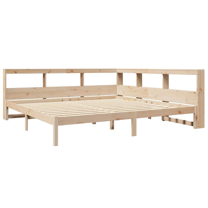 Bed met boekenkast zonder matras massief grenenhout 180x200 cm