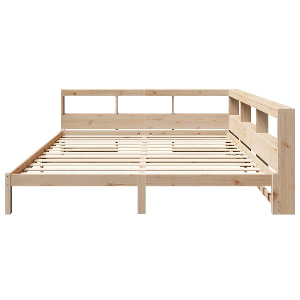 Bed met boekenkast zonder matras massief grenenhout 180x200 cm