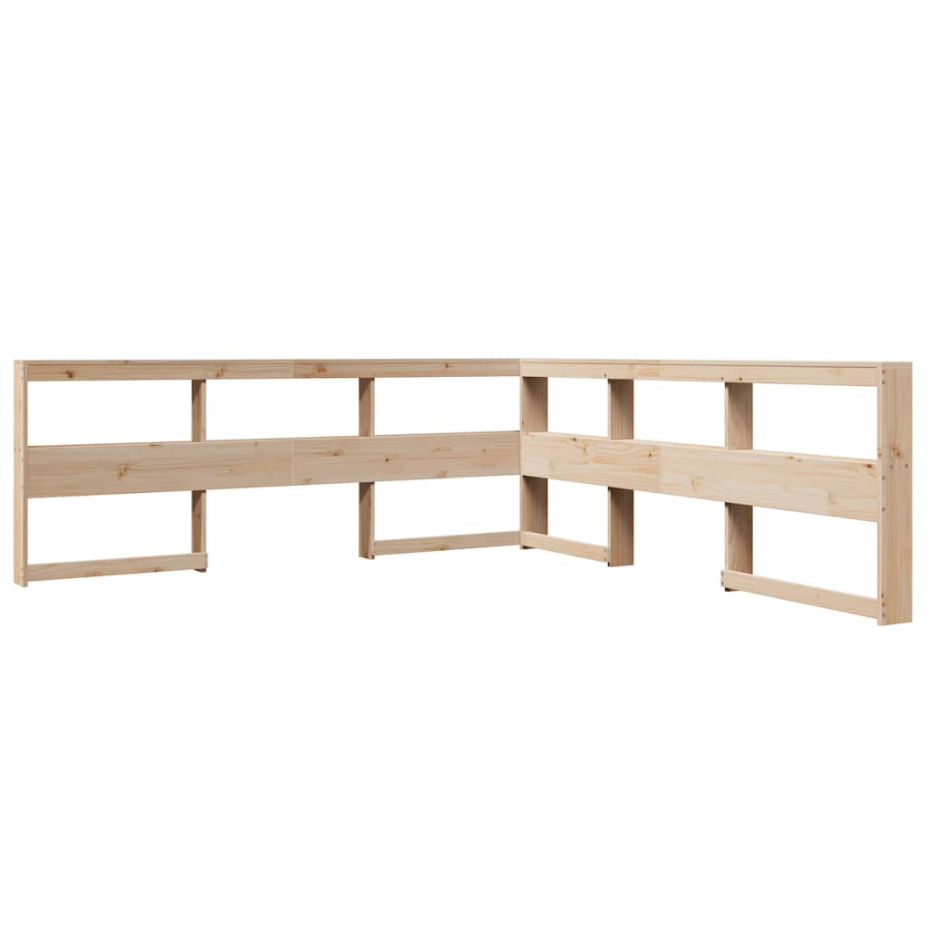 Bed met boekenkast zonder matras massief grenenhout 180x200 cm