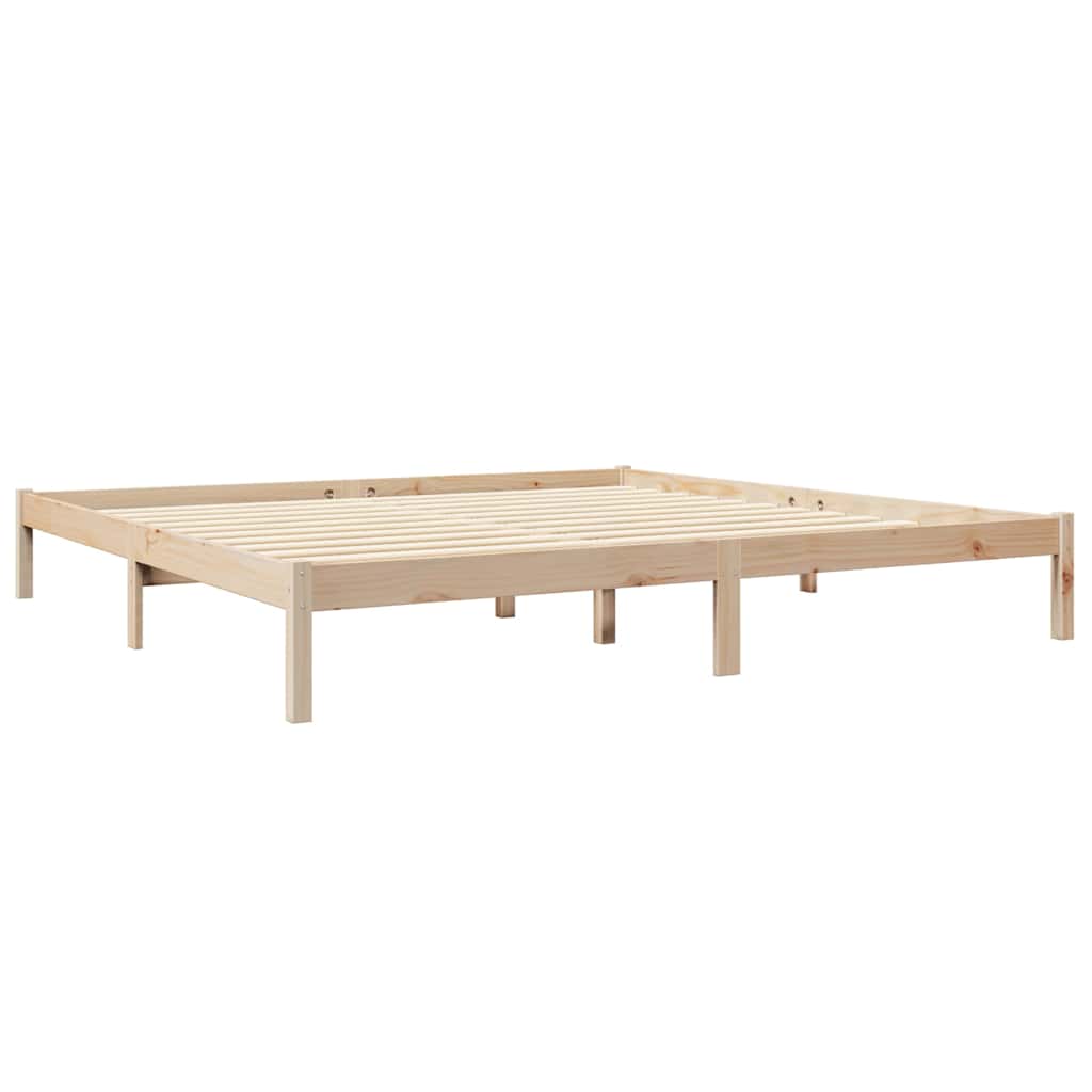 Bed met boekenkast zonder matras massief grenenhout 180x200 cm