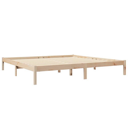 Bed met boekenkast zonder matras massief grenenhout 180x200 cm