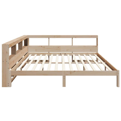 Bed met boekenkast zonder matras massief grenenhout 180x200 cm