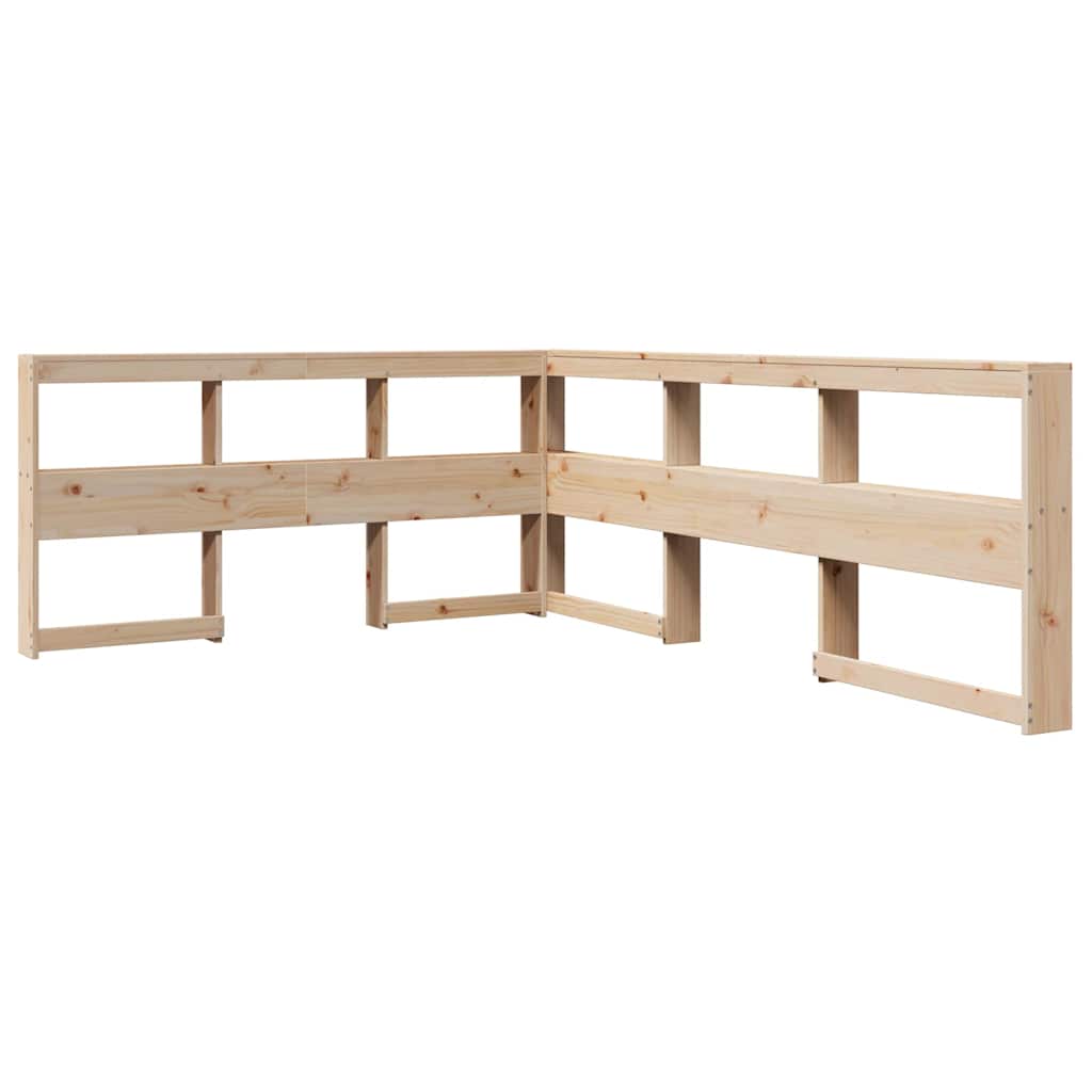 Bed met boekenkast zonder matras massief grenenhout 150x200 cm