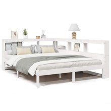 Bed Met Boekenkast Zonder Matras Grenenhout 140 x 200 cm Wit