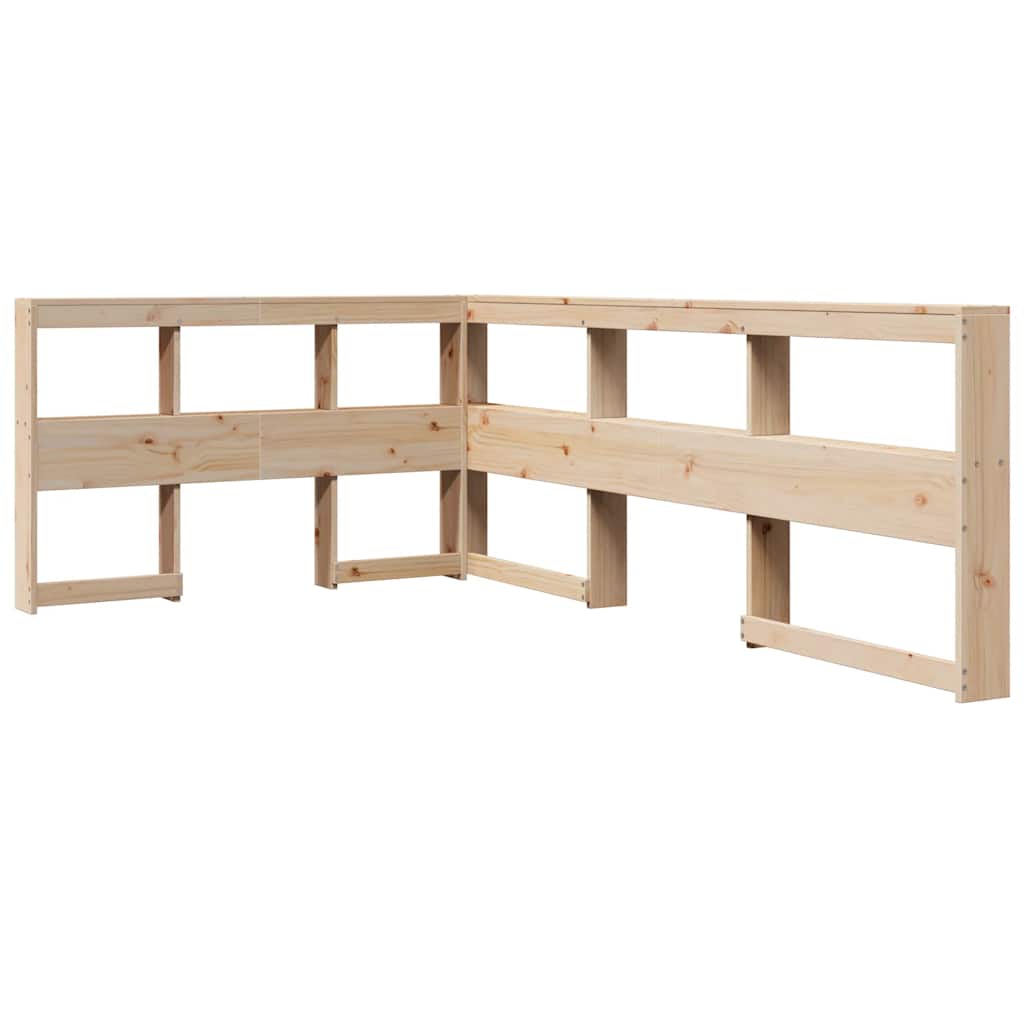 Bed met boekenkast zonder matras massief grenenhout 120x200 cm