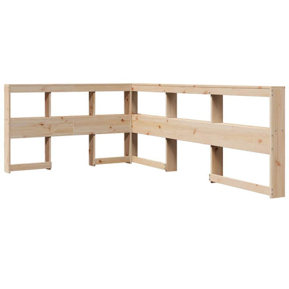 Bed met boekenkast zonder matras massief grenenhout 120x200 cm